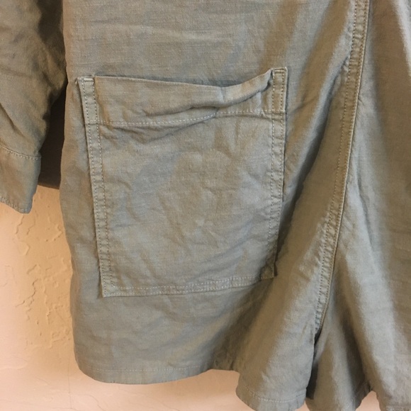 Frank & Eileen Ireland Long Sleeve Playsuit Flax Cotton Romper Size Large - Picture 12 of 15